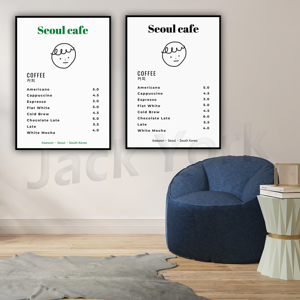 Seoul Cafe Print Wall Art Prin - Korean Lifestyle Aesthetic review and price